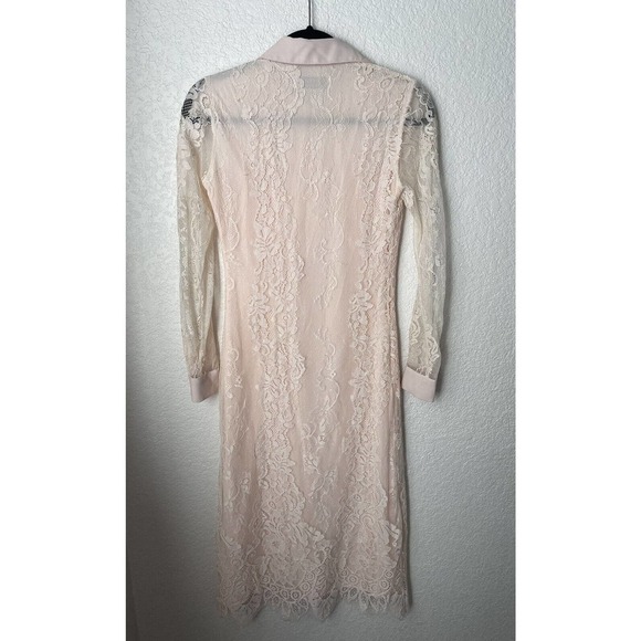 KAOS Pink Lace Dress Small Ethereal Coquette Made In Italy Cottagecore Girly - Picture 8 of 11